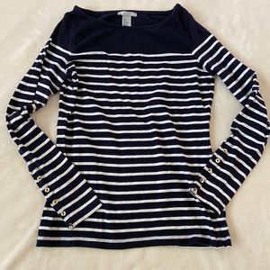 Blue and White Sweater